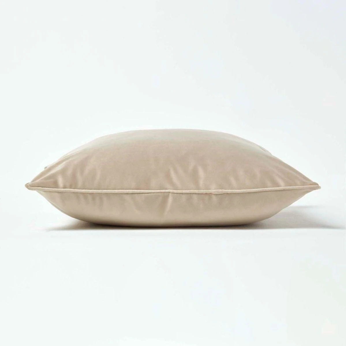 Soft Taupe Velvet Filled Cushion, 50 X 50 Cm 6 Soft Taupe Velvet Filled Cushion, 50 X 50 Cm - Image 4