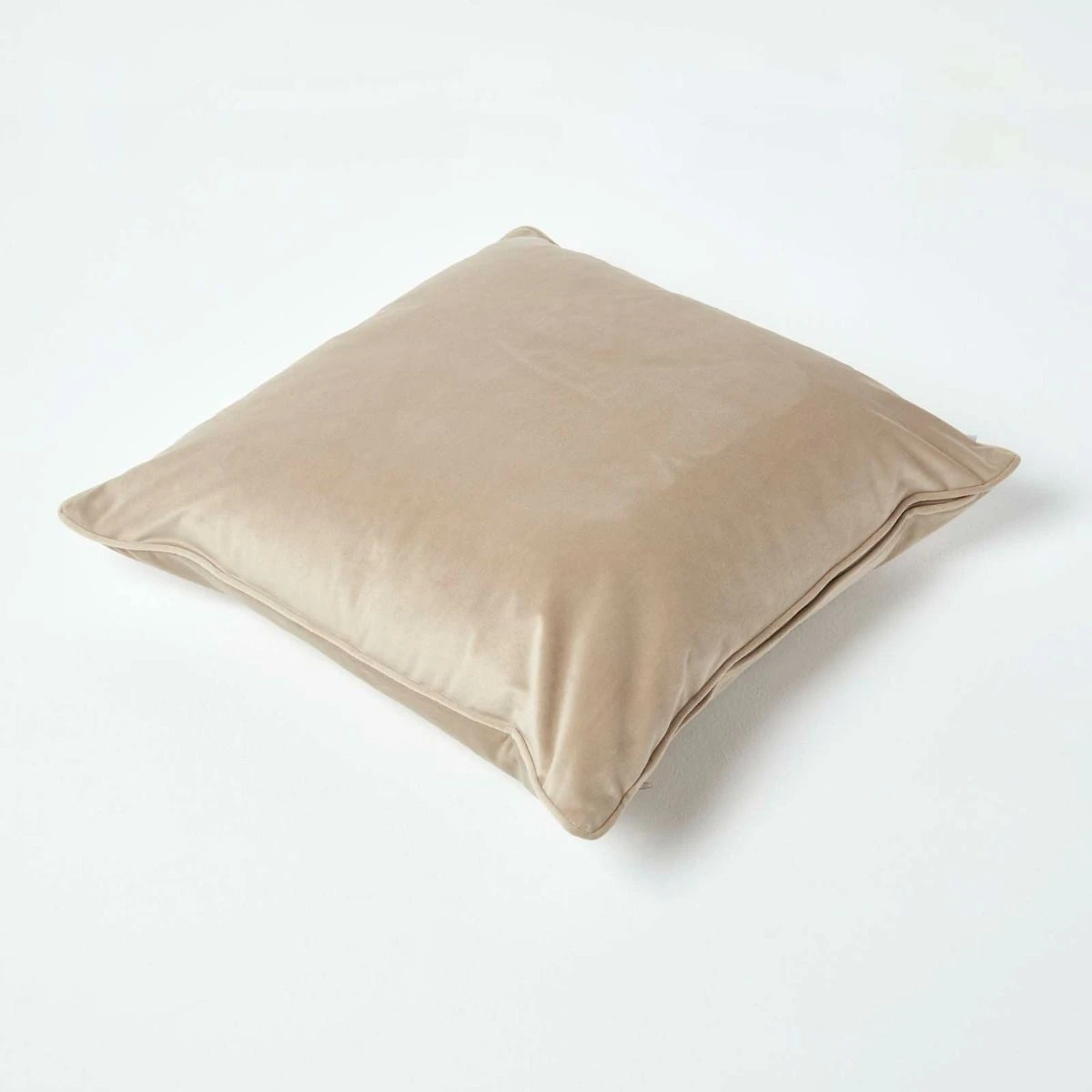 Soft Taupe Velvet Filled Cushion, 50 X 50 Cm 7 Soft Taupe Velvet Filled Cushion, 50 X 50 Cm - Image 5