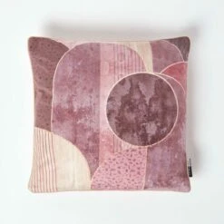 Abstract Geometric Pink Filled Cushion, 45 X 45 Cm