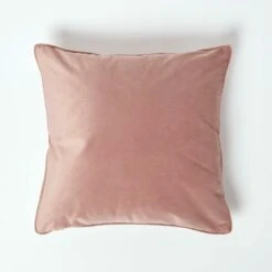 Pink Velvet Filled Cushion, 43 X 43 Cm