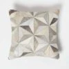 Geometric Star Grey Leather Cushion 45 X 45 Cm 1 Geometric Star Grey Leather Cushion 45 X 45 Cm -Best Homeware Store sf2182 1