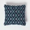 Tula Handwoven Textured Navy & Teal Cushion 45 X 45 Cm