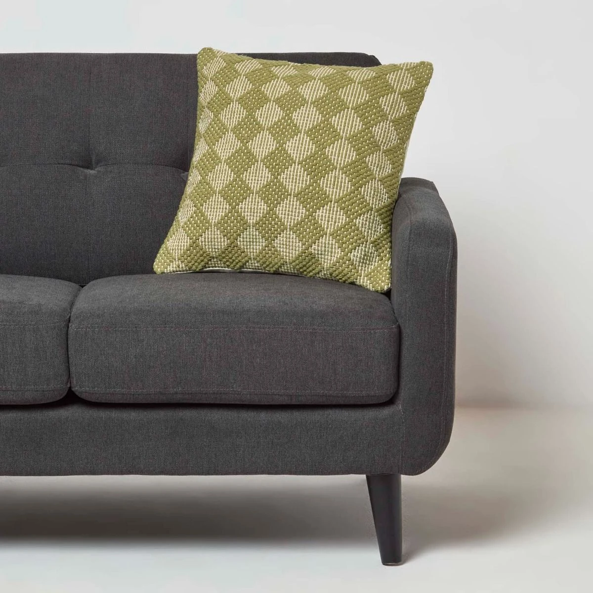 Lima Handwoven Textured Green Cushion 45 X 45 Cm 4 Lima Handwoven Textured Green Cushion 45 X 45 Cm - Image 2