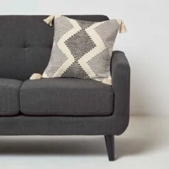 Malmo Handwoven Textured Grey & Black Cushion 45 X 45 Cm 8 Malmo Handwoven Textured Grey & Black Cushion 45 X 45 Cm -Best Homeware Store sf2224 2