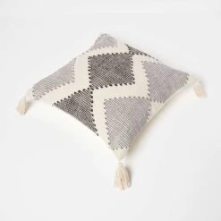 Malmo Handwoven Textured Grey & Black Cushion 45 X 45 Cm 11 Malmo Handwoven Textured Grey & Black Cushion 45 X 45 Cm -Best Homeware Store sf2224 5