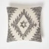 Karu Handwoven Geometric Grey Kilim Cushion 45 X 45 Cm