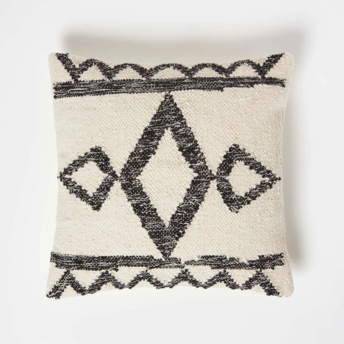 Koba Handwoven Traditional Black & Cream Cushion 45 X 45 Cm 3 Koba Handwoven Traditional Black & Cream Cushion 45 X 45 Cm