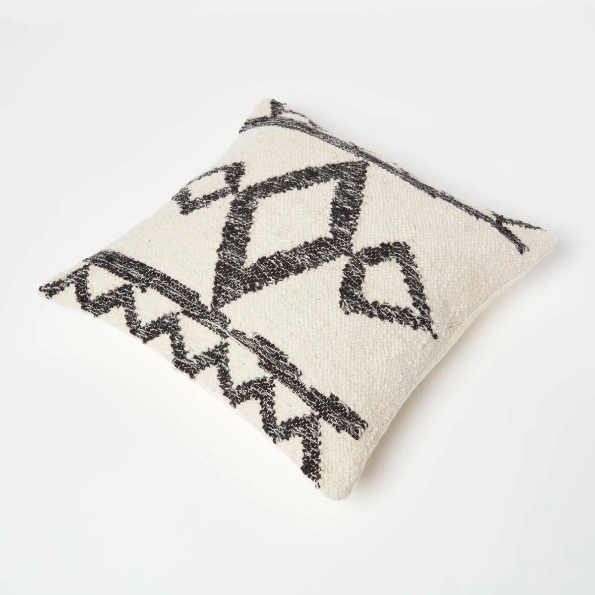 Koba Handwoven Traditional Black & Cream Cushion 45 X 45 Cm 7 Koba Handwoven Traditional Black & Cream Cushion 45 X 45 Cm - Image 5