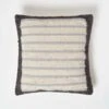 Veria Handwoven Grey Stripe Kilim Cushion 45 X 45 Cm