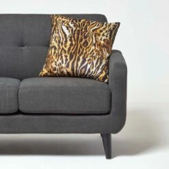 Tiger Print Velvet Filled Cushion 46 X 46 Cm 9 Tiger Print Velvet Filled Cushion 46 X 46 Cm -Best Homeware Store sf2250 3