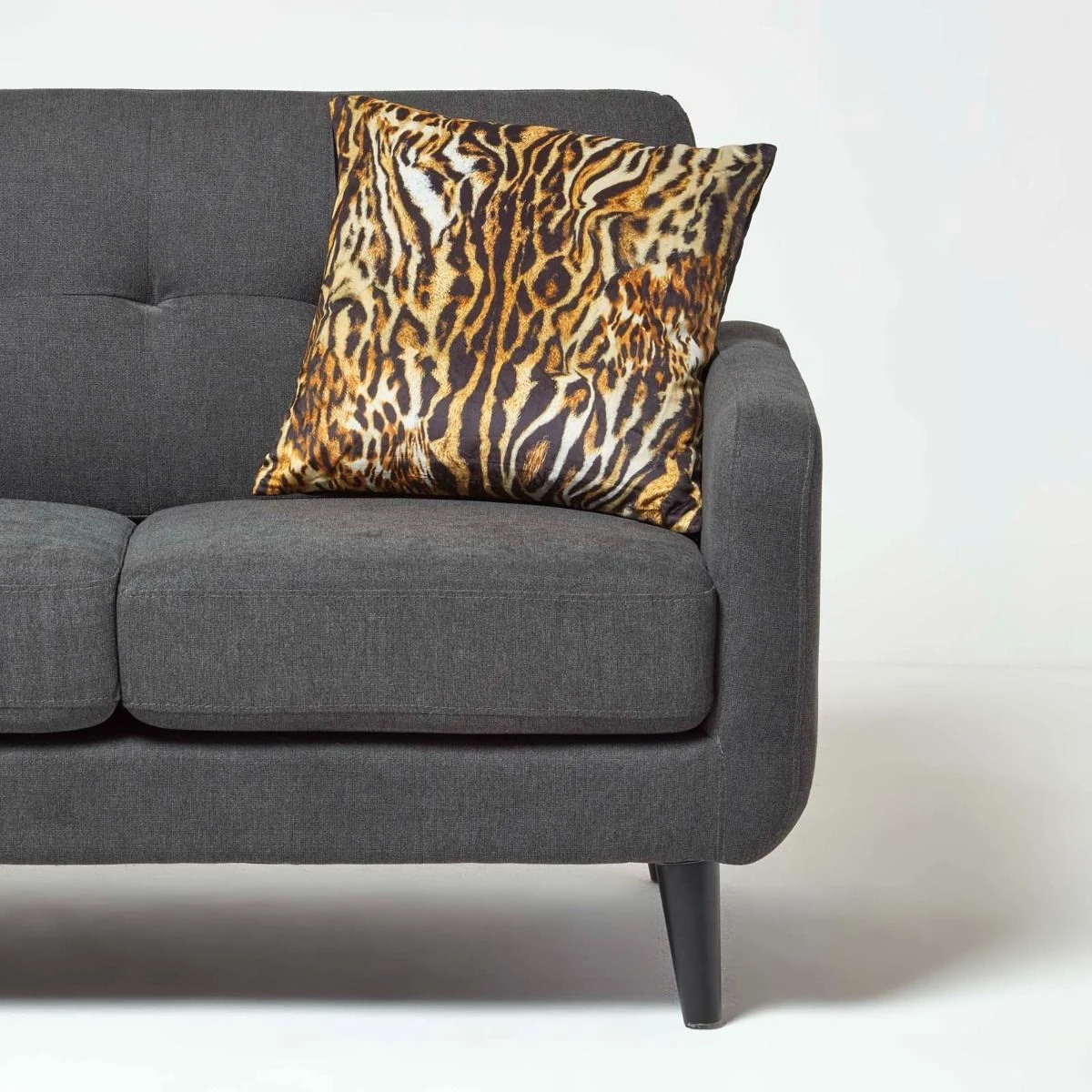 Tiger Print Velvet Filled Cushion 46 X 46 Cm 5 Tiger Print Velvet Filled Cushion 46 X 46 Cm - Image 3