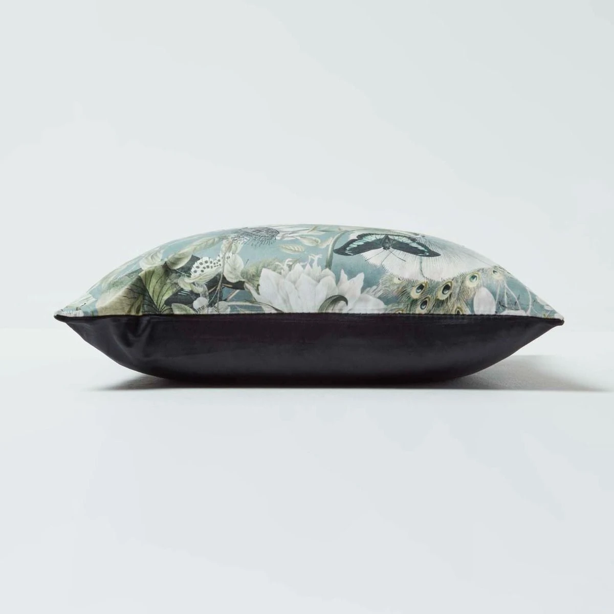 Floral Butterfly Garden Grey Velvet Filled Cushion 46 X 46 Cm 6 Floral Butterfly Garden Grey Velvet Filled Cushion 46 X 46 Cm - Image 4