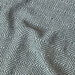 Malda Green & White Cotton Throw With Tassels 9 Malda Green & White Cotton Throw With Tassels -Best Homeware Store sf2269b 3 3