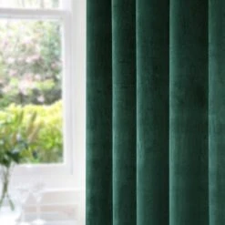 Thermal 100% Blackout Green Velvet Curtains -Best Homeware Store sf2275 2 6