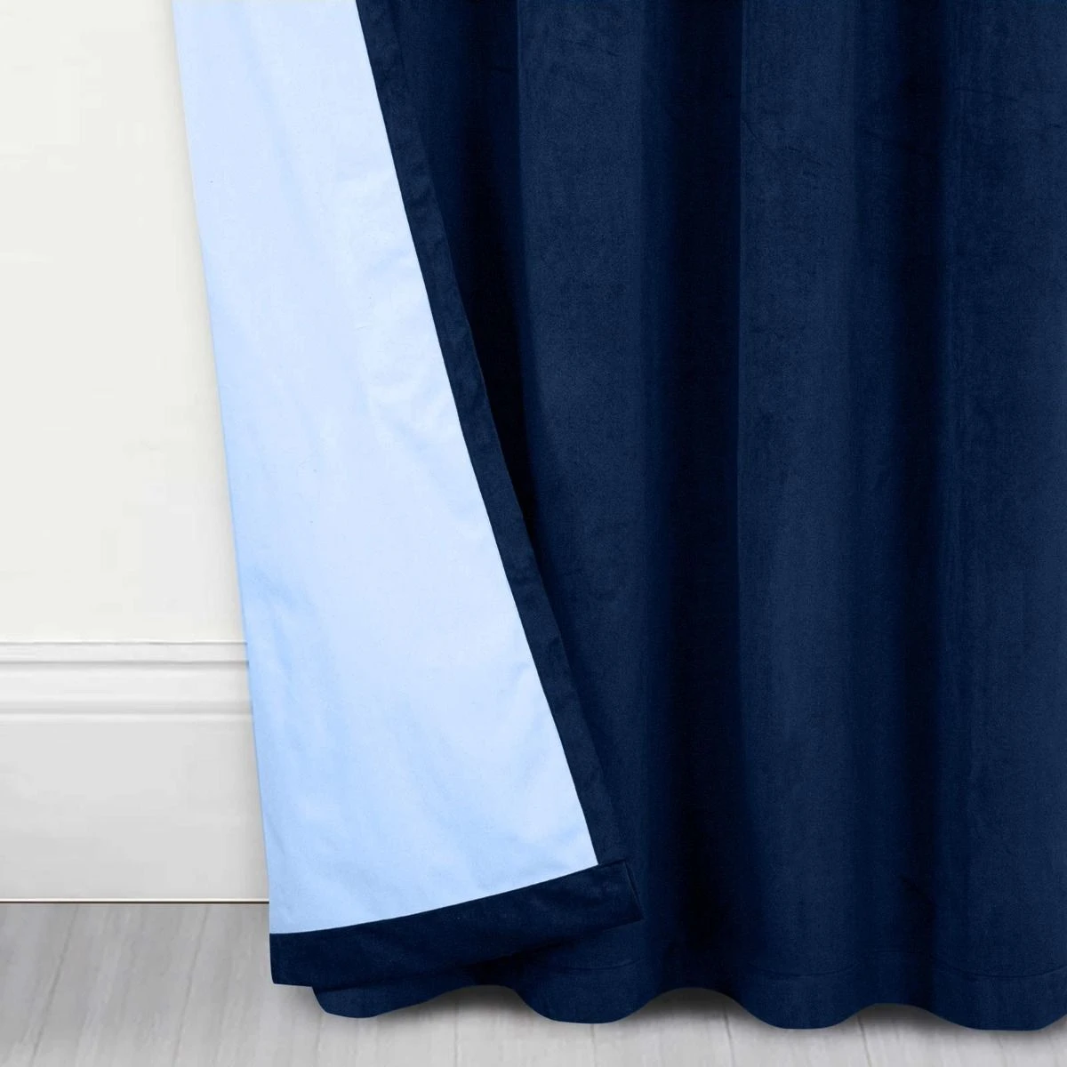 Thermal 100% Blackout Navy Velvet Curtains 5 Thermal 100% Blackout Navy Velvet Curtains - Image 3