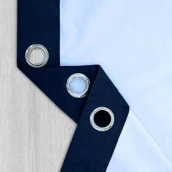 Thermal 100% Blackout Navy Velvet Curtains 12 Thermal 100% Blackout Navy Velvet Curtains -Best Homeware Store sf2277 4 4