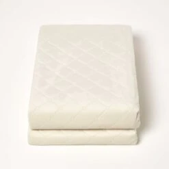 Diamond Quilted Cream Velvet Bed Throw 10 Diamond Quilted Cream Velvet Bed Throw -Best Homeware Store sf2286 2