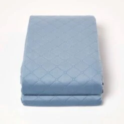 Diamond Quilted Blue Velvet Bed Throw 11 Diamond Quilted Blue Velvet Bed Throw -Best Homeware Store sf2288 2