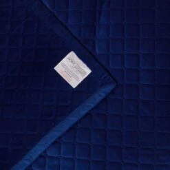Diamond Quilted Navy Velvet Bed Throw 13 Diamond Quilted Navy Velvet Bed Throw -Best Homeware Store sf2289 5