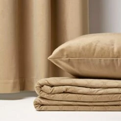 Diamond Quilted Beige Velvet Bed Throw 14 Diamond Quilted Beige Velvet Bed Throw -Best Homeware Store sf2290 6 7