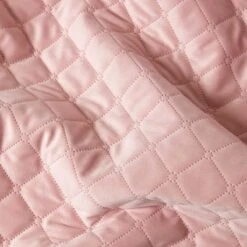Diamond Quilted Pink Velvet Bed Throw 12 Diamond Quilted Pink Velvet Bed Throw -Best Homeware Store sf2291 4
