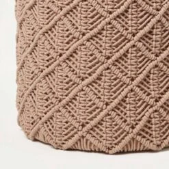 Delilah Brown Macrame Pouffe, 42 Cm Tall 9 Delilah Brown Macrame Pouffe, 42 Cm Tall -Best Homeware Store sf2293 3