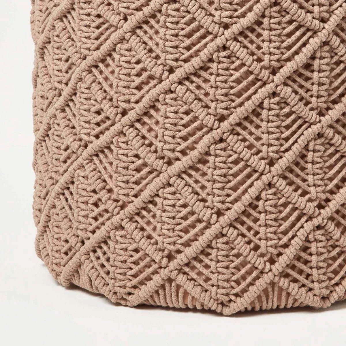 Delilah Brown Macrame Pouffe, 42 Cm Tall 5 Delilah Brown Macrame Pouffe, 42 Cm Tall - Image 3