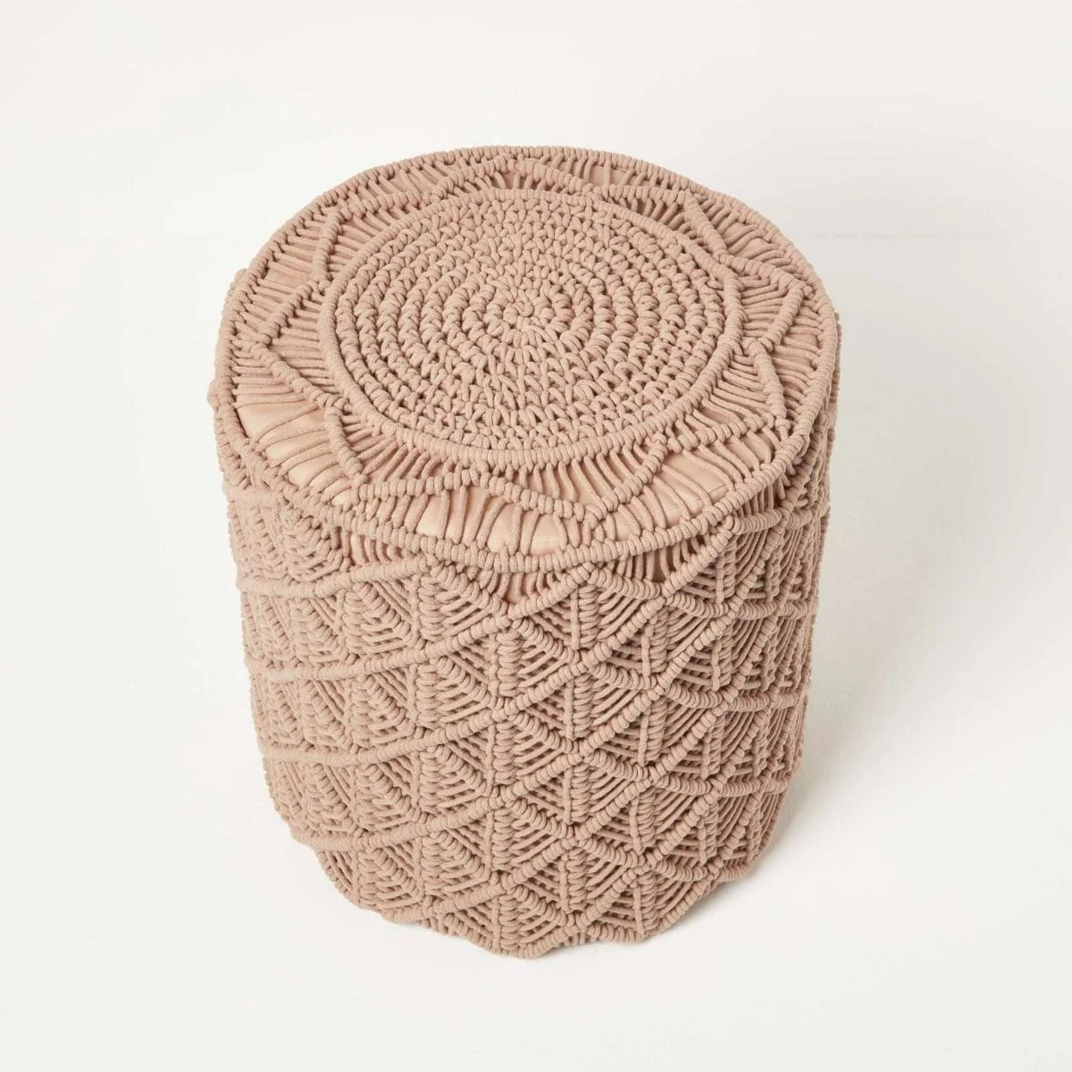 Delilah Brown Macrame Pouffe, 42 Cm Tall 7 Delilah Brown Macrame Pouffe, 42 Cm Tall - Image 5