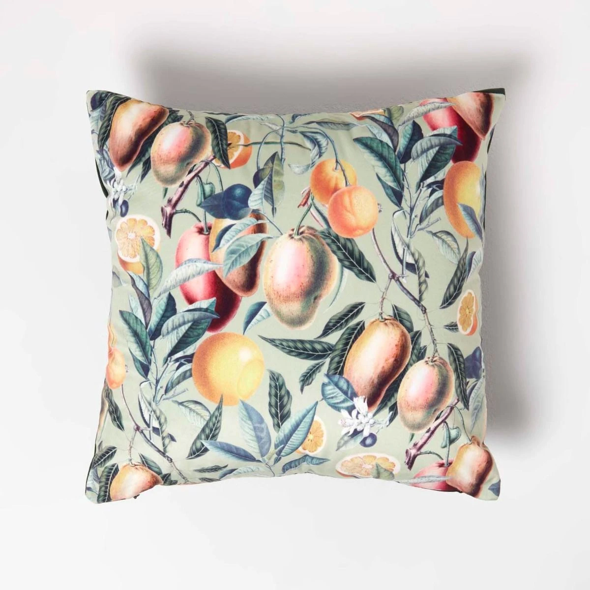 Mango Tree Green Filled Velvet Cushion 46 X 46 Cm 3 Mango Tree Green Filled Velvet Cushion 46 X 46 Cm