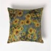 Van Gogh Sunflowers Filled Velvet Cushion 46 X 46 Cm 2 Van Gogh Sunflowers Filled Velvet Cushion 46 X 46 Cm -Best Homeware Store sf2315 1