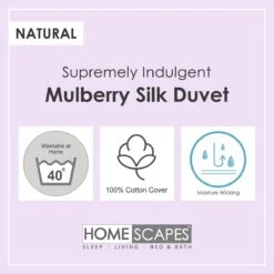 Indulgent Pure Mulberry Silk Blend 13.5 Tog Autumn/Winter Duvet 13 Indulgent Pure Mulberry Silk Blend 13.5 Tog Autumn/Winter Duvet -Best Homeware Store silk duvets 5