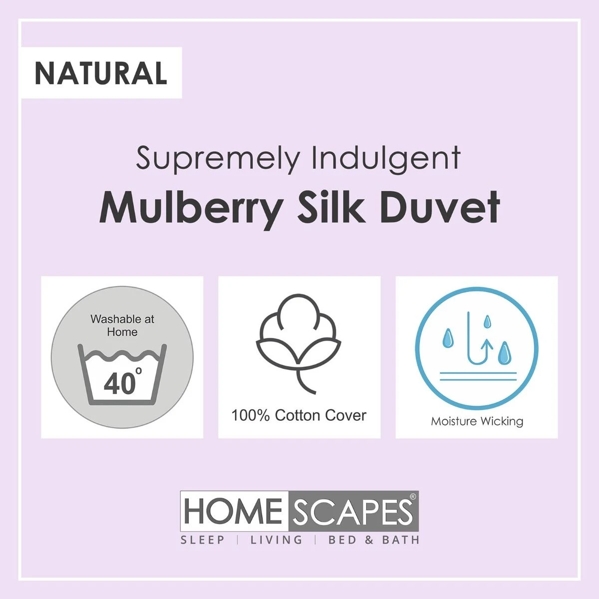 Indulgent Pure Mulberry Silk Blend 13.5 Tog Autumn/Winter Duvet 8 Indulgent Pure Mulberry Silk Blend 13.5 Tog Autumn/Winter Duvet - Image 6