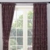 Purple Jacquard Curtain Traditional Damask Design Fully Lined - 46" X 54" Drop